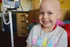 Madeleine's last day of chemotherapy