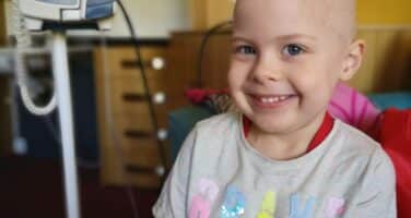 Madeleine's last day of chemotherapy