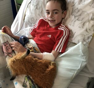 Barney in hospital
