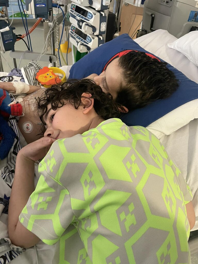 Ben in hospital bed